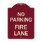 Signmission No Parking Fire Lane W/ Striped Border Heavy-Gauge Aluminum Sign, 24" x 18", BU-1824-23623 A-DES-BU-1824-23623 - alternate 1